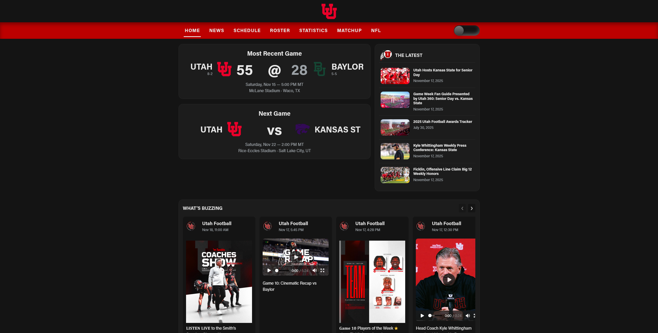 Utah Football Hub Homepage