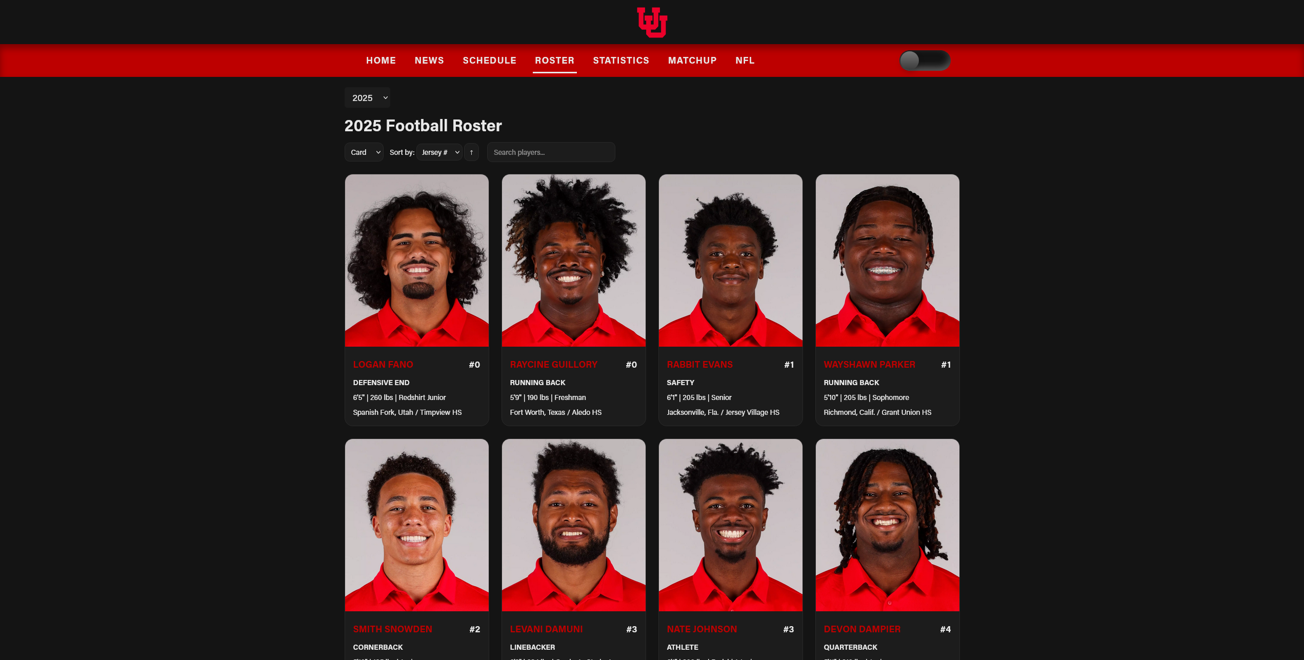 Roster Page